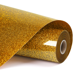 LOKLIK HEAT TRANSFER VINYL GLITTER - GOLDEN - 30.5 X 90 CM