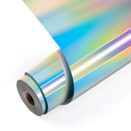 LOKLIK PERMANENT ADHESIVE VINYL HOLOGRAPHIC - IRIDESCENT SILVER - 30.5 X 90 CM