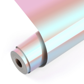 LOKLIK PERMANENT ADHESIVE VINYL HOLOGRAPHIC - PINK - 30.5 X 90 CM