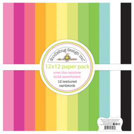 Over The Rainbow 12x12 Inch Textured Cardstock Assortment Pack