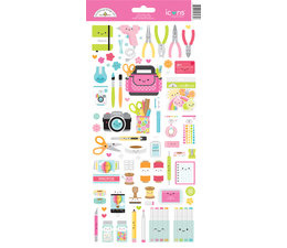 Doodlebug Design Cute & Crafty Icons Stickers