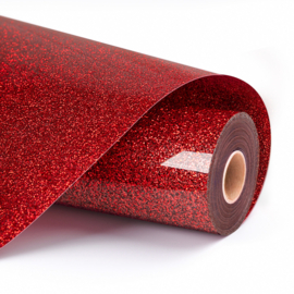 LOKLIK HEAT TRANSFER VINYL GLITTER - RED - 30.5 X 90 CM