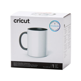 Cricut Beveled Ceramic Mug Blank White/Grey 425m