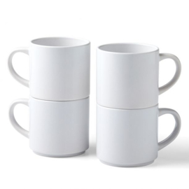 Cricut Ceramic Mug Blank White Stackable 295ml (4pcs)