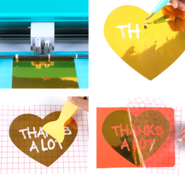 LOKLIK PERMANENT ADHESIVE VINYL MIRROR METALLIC - ROSE GOLD - 30.5 X 180 CM