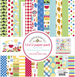 Doodlebug Design Bar-b-cute 12x12 Inch Paper Pack