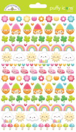 Over The Rainbow Puffy Icons Stickers