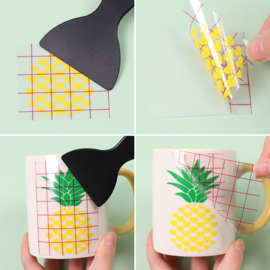 GRID TRANSFER TAPE ROLL - RED - 30 X 300 CM