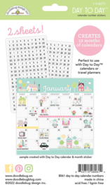 Day to Day Calendar Numbers Stickers