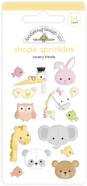 Doodlebug Design Nursery Friends Shape Sprinkles