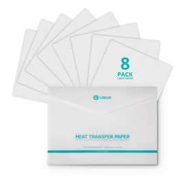Heat transfer paper sheets - DARK - 8 stuks