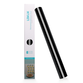 LOKLIK PERMANENT ADHESIVE VINYL GLOSSY - BLACK - 30.5 X 180 CM