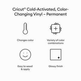 Cricut Color Change Vinyl Permanent Cold Activated Pink