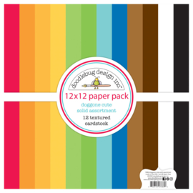 Doggone Cute 12x12 Inch Textured Cardstock Assortment Pack (