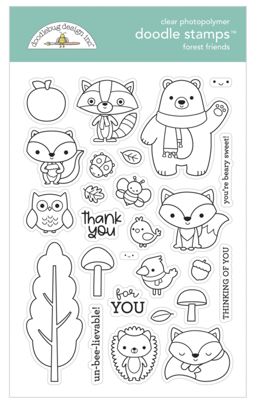 Doodlebug Design Forest Friends Doodle Stamps