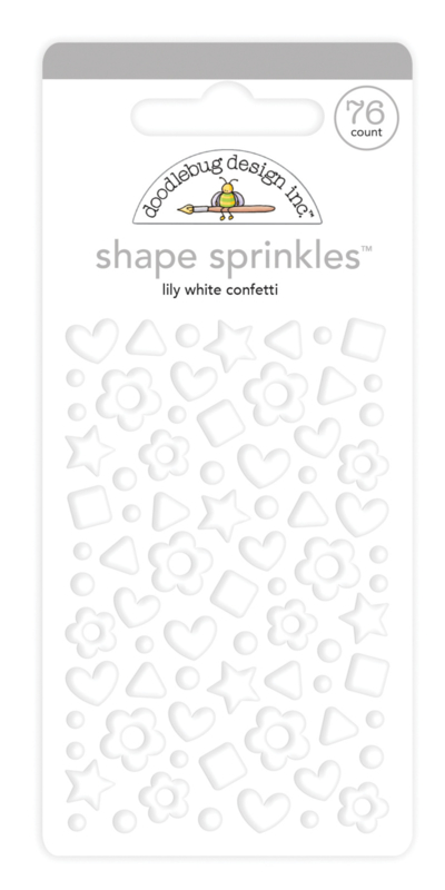 Doodlebug Design Lily White Confetti Shape Sprinkles
