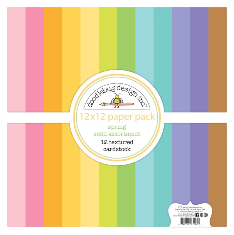 Spring 12x12 Inch Textured Cardstock Assortment Pack
