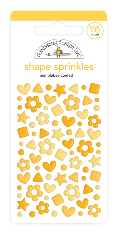 Doodlebug Design Bumblebee Confetti Shape Sprinkles