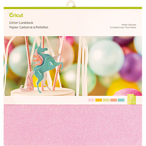 Cricut Glitter Cardstock Pastel Sampler 12x12 Inch