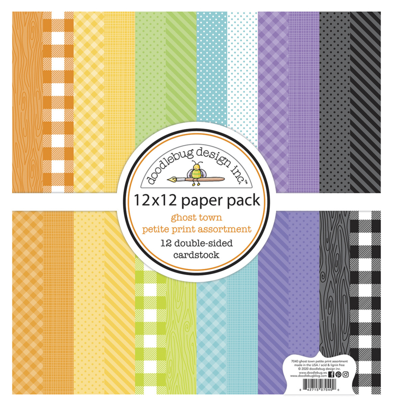 Doodlebug Design Ghost Town 12x12 Inch Petite Print Assortment Pack