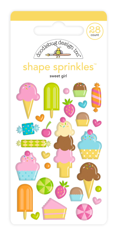 Doodlebug Design Sweet Girl Shape Sprinkles