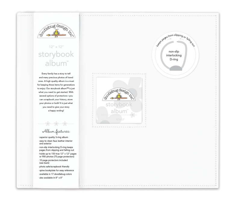 Doodlebug Design Lily White 8x8 Inch Storybook Album (5730)