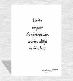 Woonkaart 'Liefde en respect'