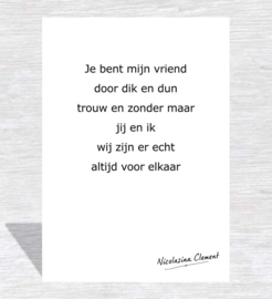 Kaart "Door dik en dun"