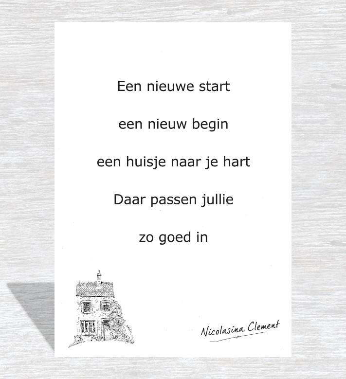 Verwonderend Nieuwe woning | Verjaardag & felicitaties | nicolasinakaartenshop WM-67