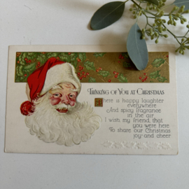 Kerstman met hulsttak