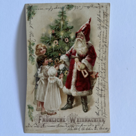 Kerstman met kinderen