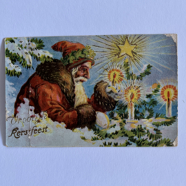 Kerstman met kaarsen