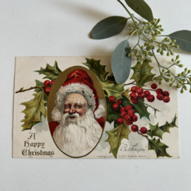 Kerstman met hulsttak