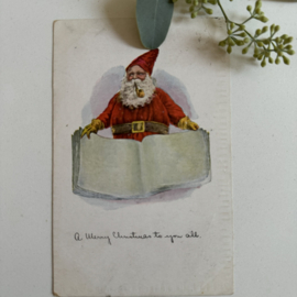 Kerstman met boek