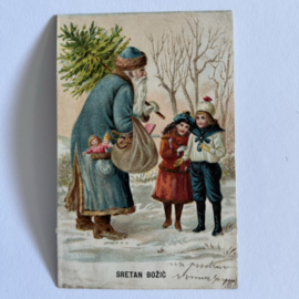 Kerstman met kinderen