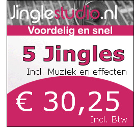 Jingle basis pakket 5 jingles met uw eigen tekst