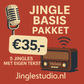 Jingle basis pakket 5 jingles met uw eigen tekst