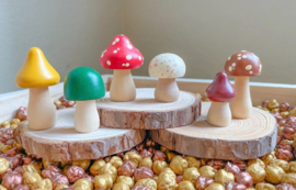 Houten Mini Paddenstoelen