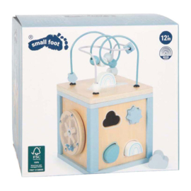 Small Foot houten activiteitenkubus Blauw evt. met naam