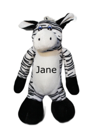 Pluche Zebra met of zonder naam