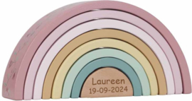 Little Dutch Houten Regenboog Fairy Garden met of zonder naam & geboortedatum
