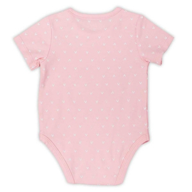 Jollein Romper korte mouw Hearts soft pink met of zonder naam of tekst