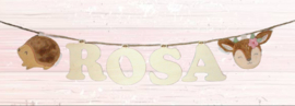 ( Little Dutch ) Houten Naam Slinger Roze