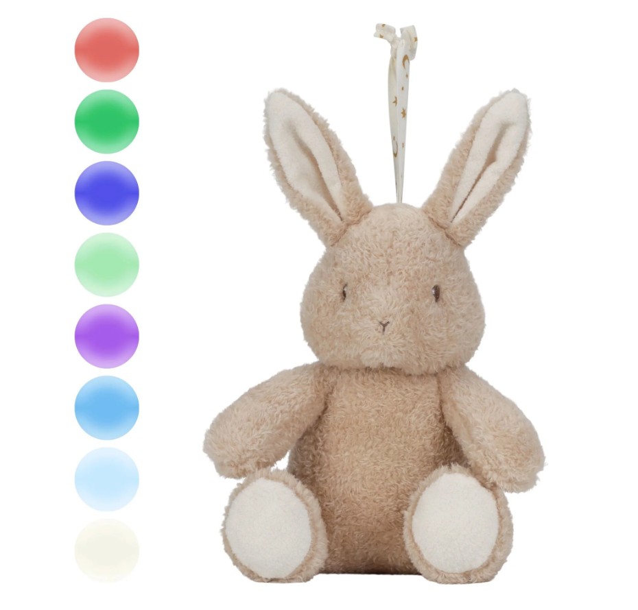 Little Dutch Knuffel Konijn Licht & Geluid Newborn met of zonder Naam