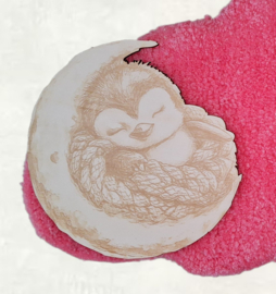 Tufting Art Wolk Roze Pinguin met naam