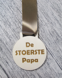 Houten Medaille De STOERSTE Papa