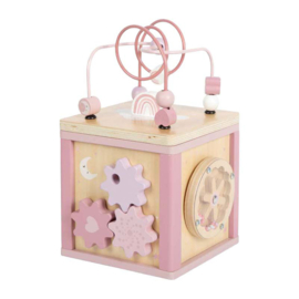 Small Foot houten activiteitenkubus Roze evt. met naam