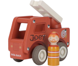 Little Dutch houten brandweerwagen met of zonder naam