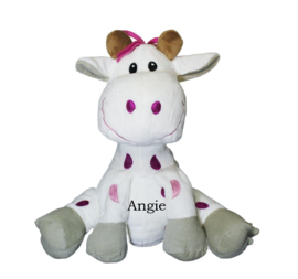 Pluche Giraf Roze Dots met of zonder naam