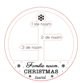 Houten Kerstdecoratie Wegwijzers met naam - namen 25 cm